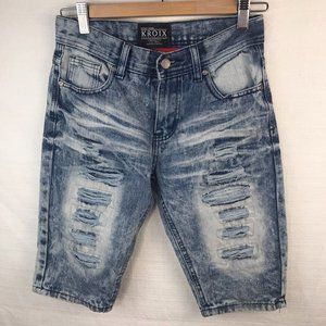 Kroix distressed denim shorts